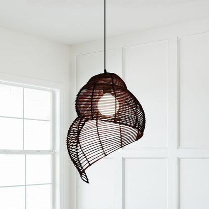 Conch Woven Pendant Lamp