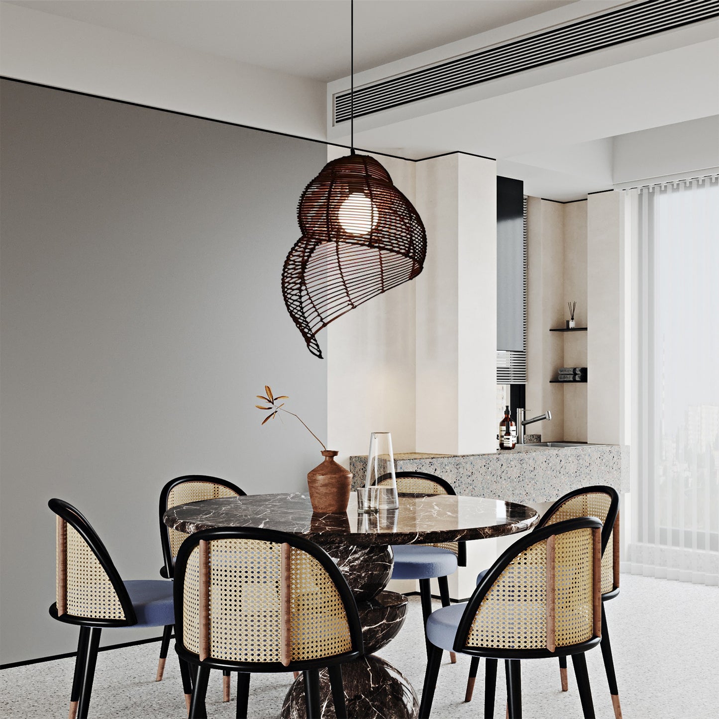 Conch Woven Pendant Lamp