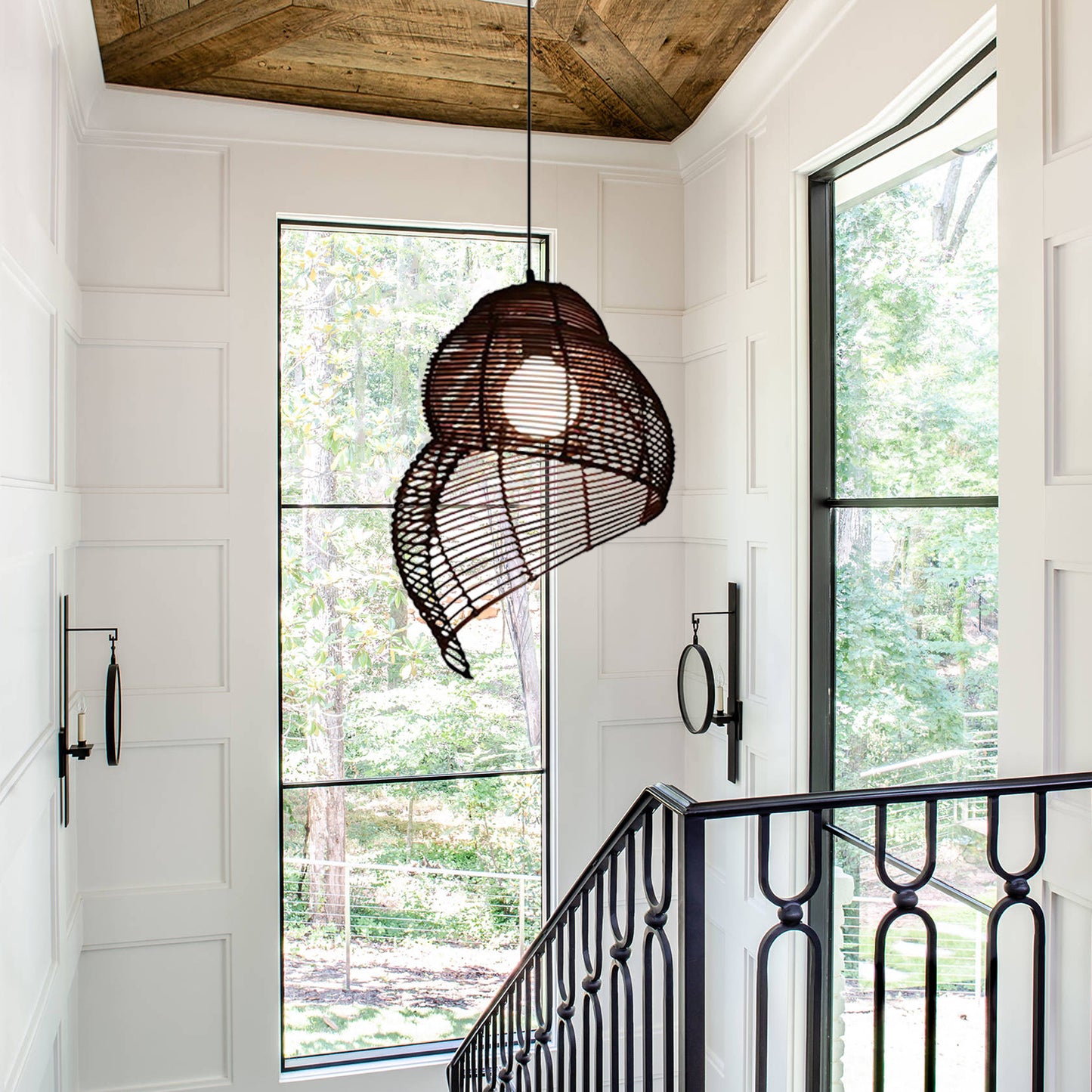 Conch Woven Pendant Lamp