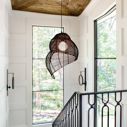 Conch Woven Pendant Lamp