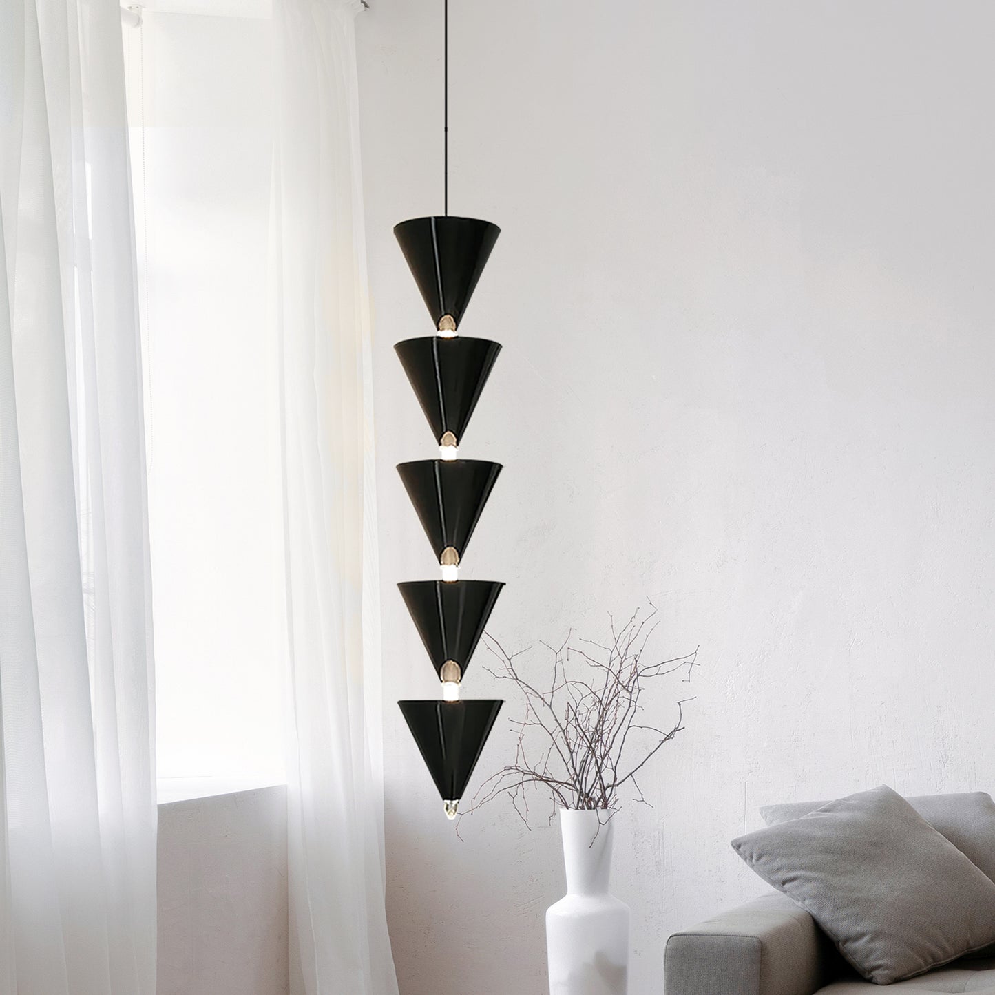 Cone Stack Pendant Light