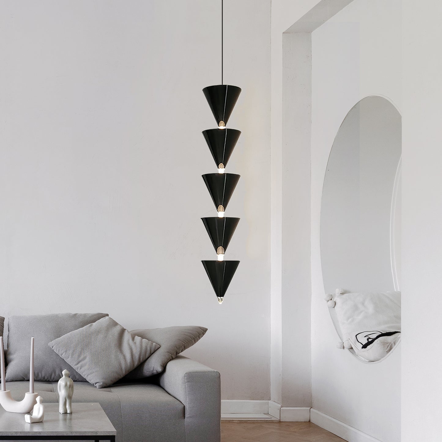Cone Stack Pendant Light
