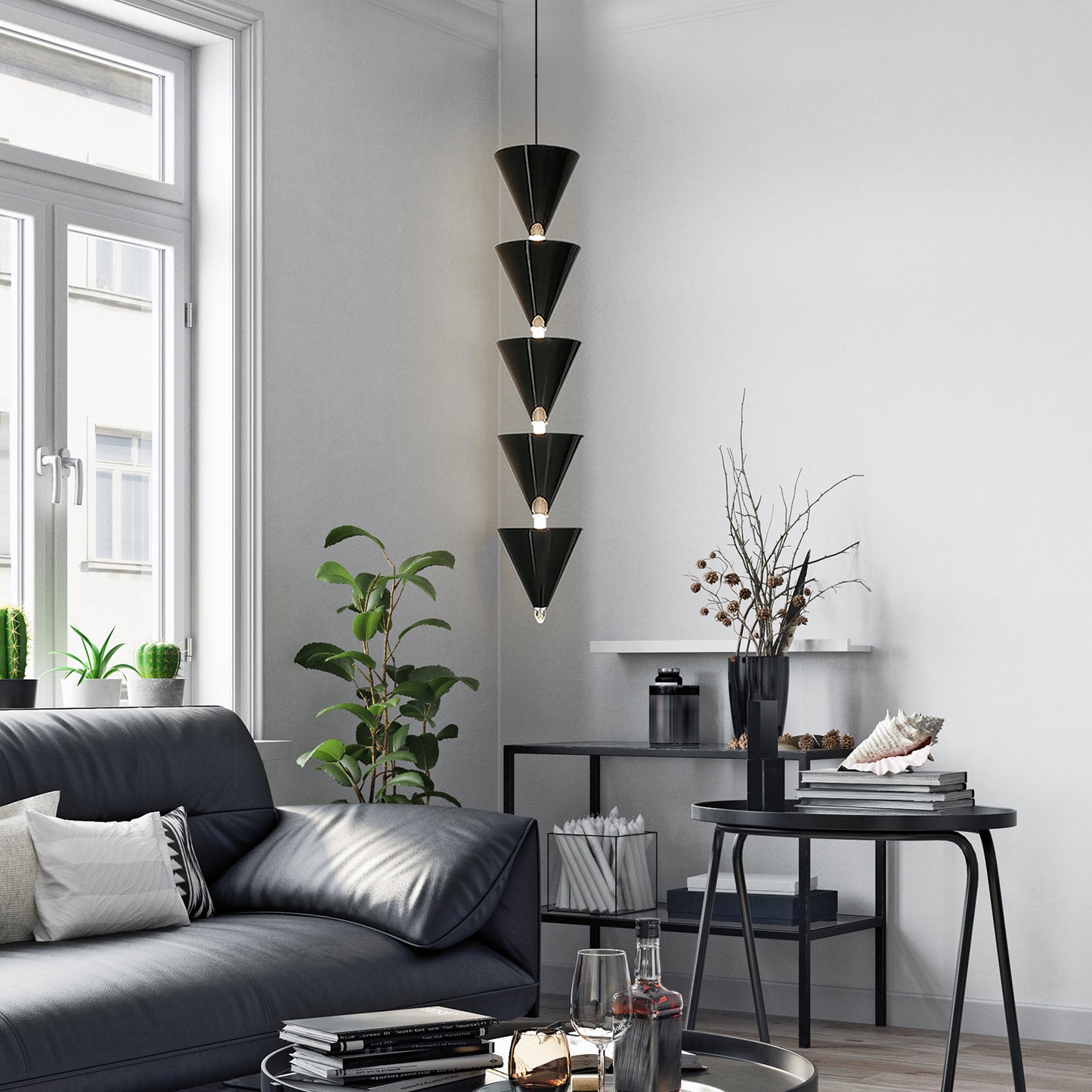 Cone Stack Pendant Light