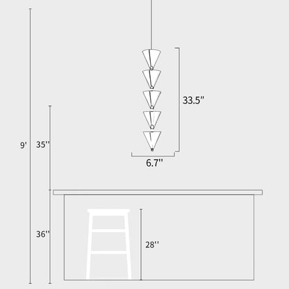 Cone Stack Pendant Light