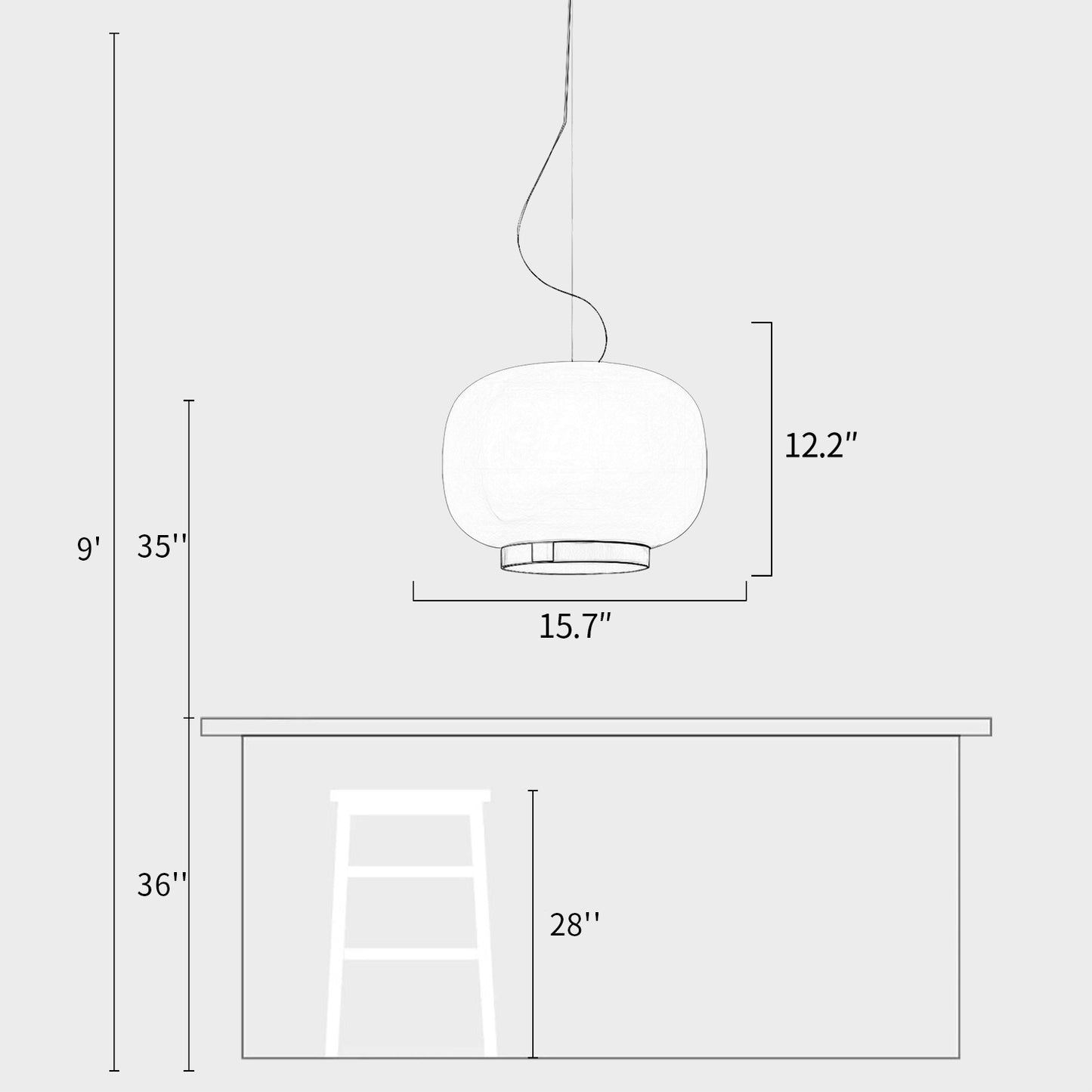 Couchin Glass Pendant Light
