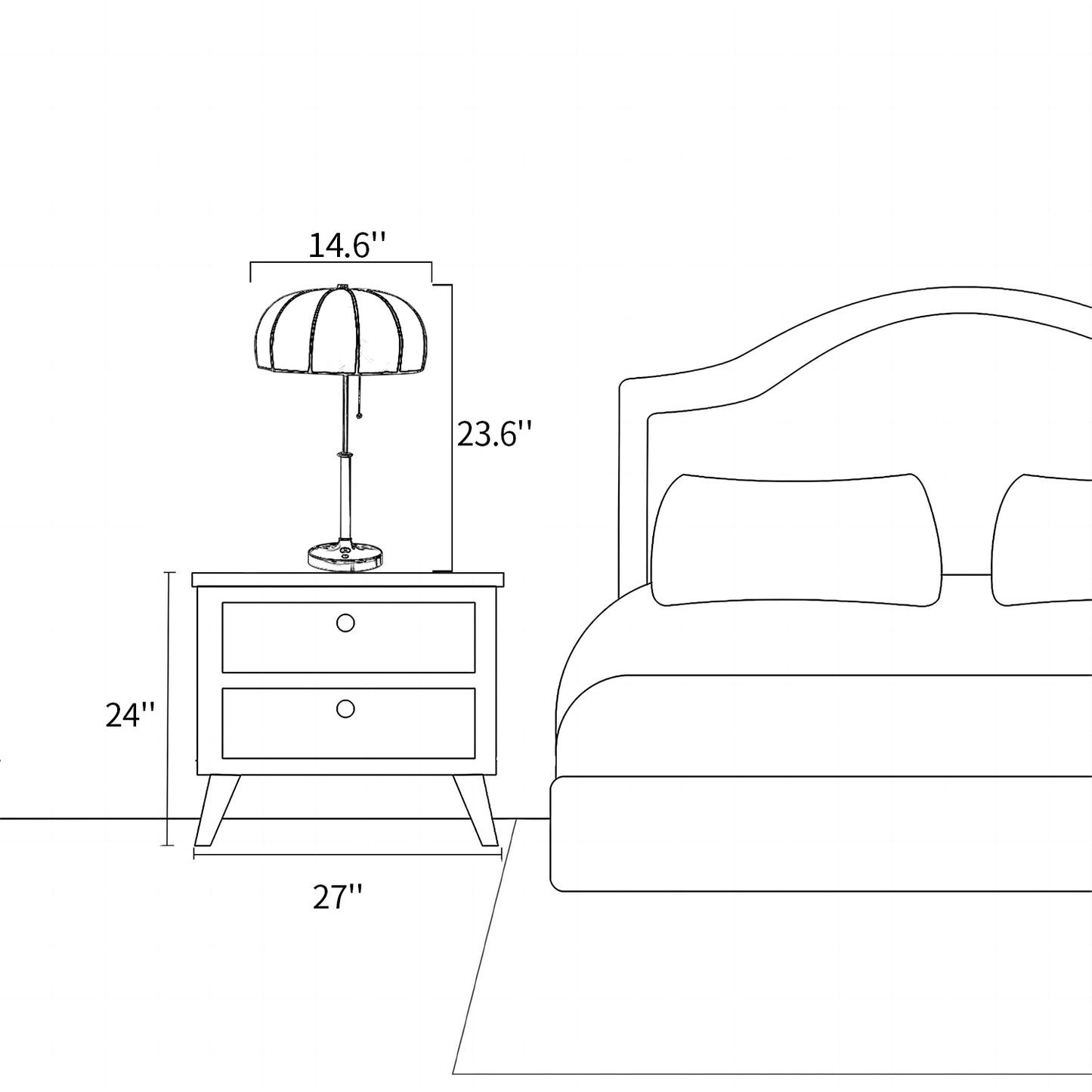 Crown Cloth Table Lamp