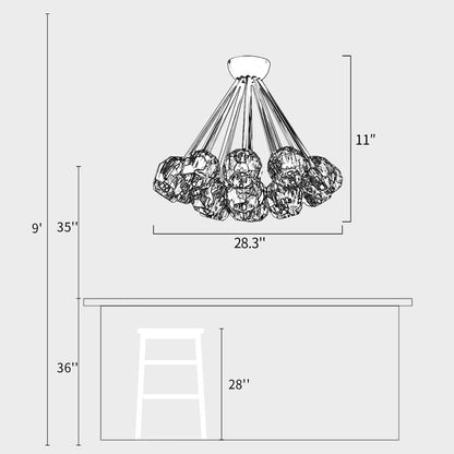 Crystal Ball Ceiling Light