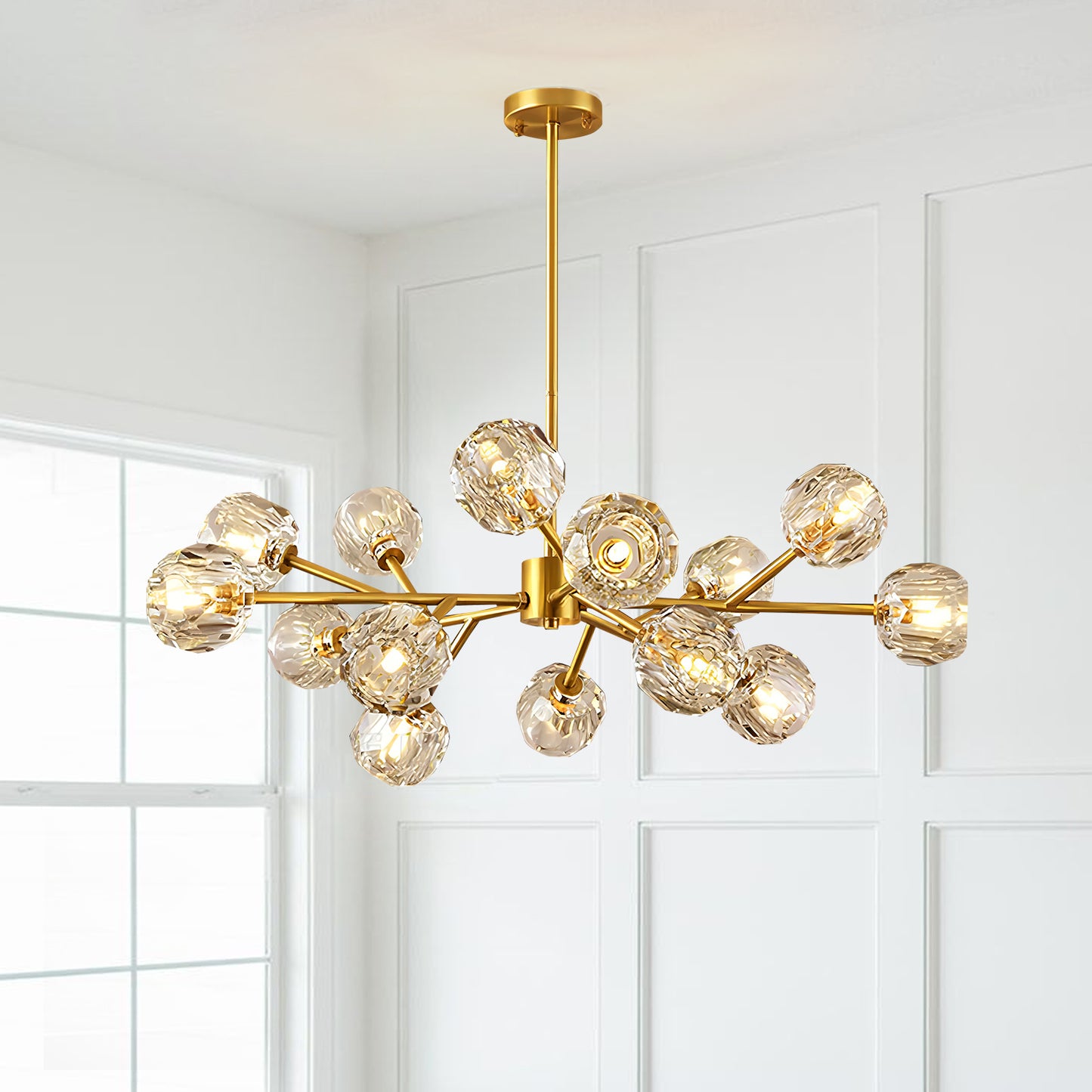 Crystal Ball Cluster Chandelier