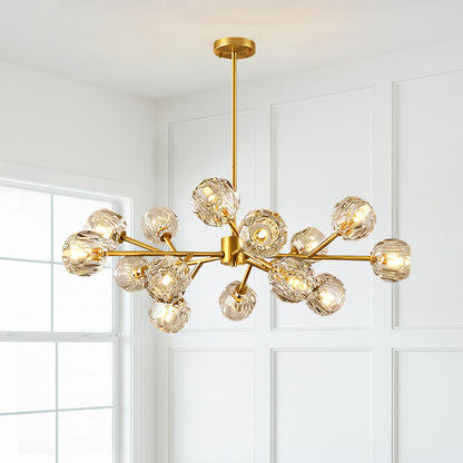 Crystal Ball Cluster Chandelier