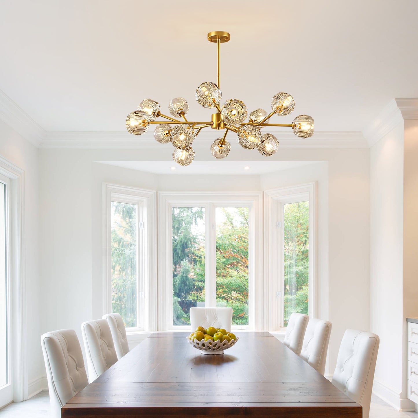 Crystal Ball Cluster Chandelier