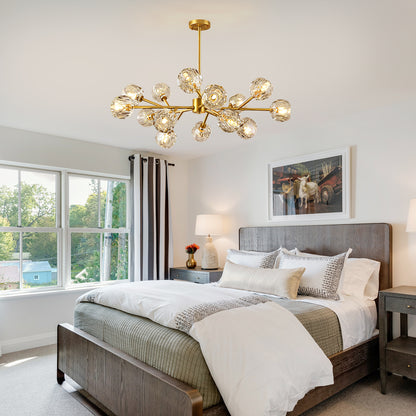 Crystal Ball Cluster Chandelier