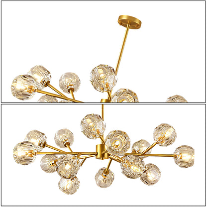 Crystal Ball Cluster Chandelier