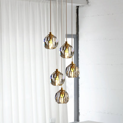 Crystal Ball Round Cluster Chandelier