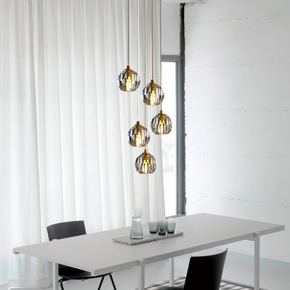 Crystal Ball Round Cluster Chandelier