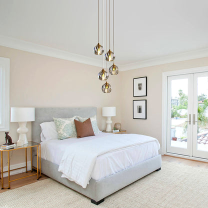 Crystal Ball Round Cluster Chandelier