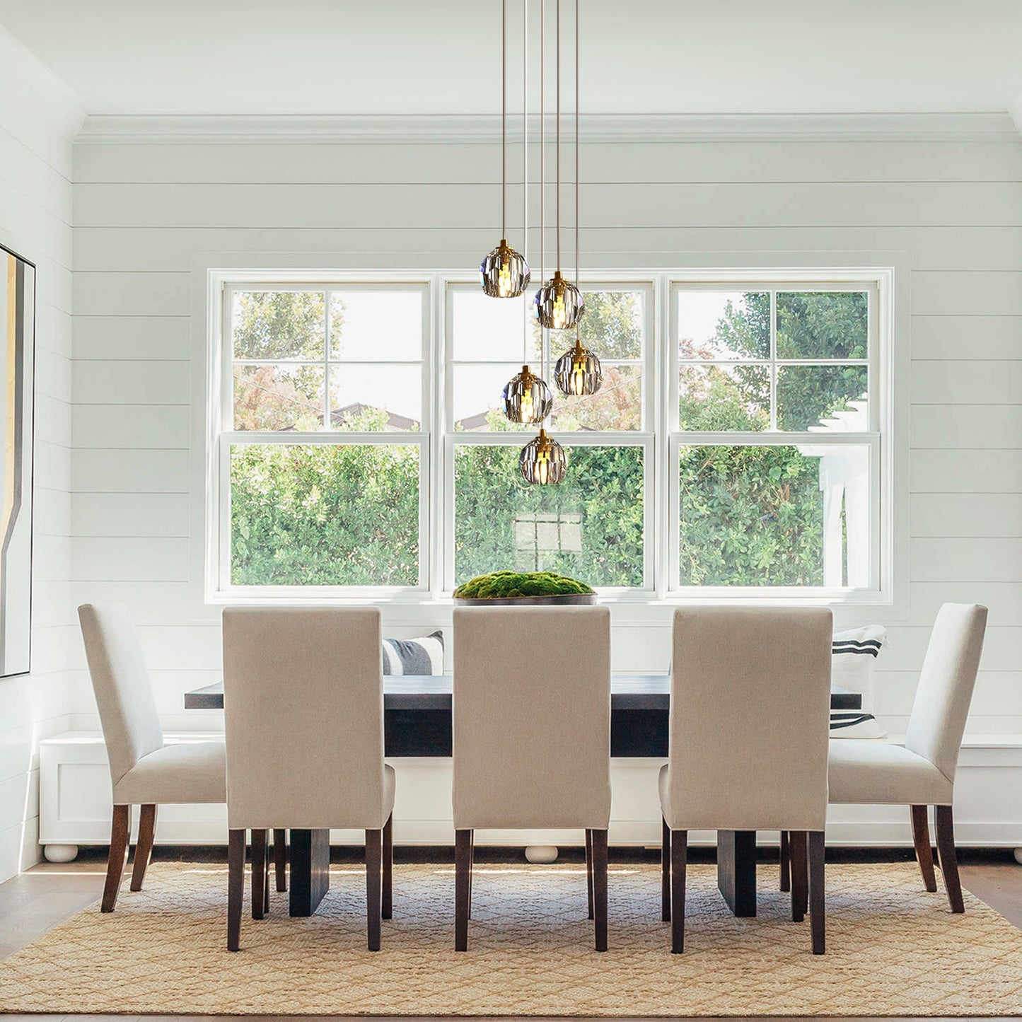 Crystal Ball Round Cluster Chandelier