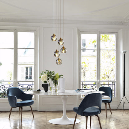 Crystal Ball Round Cluster Chandelier