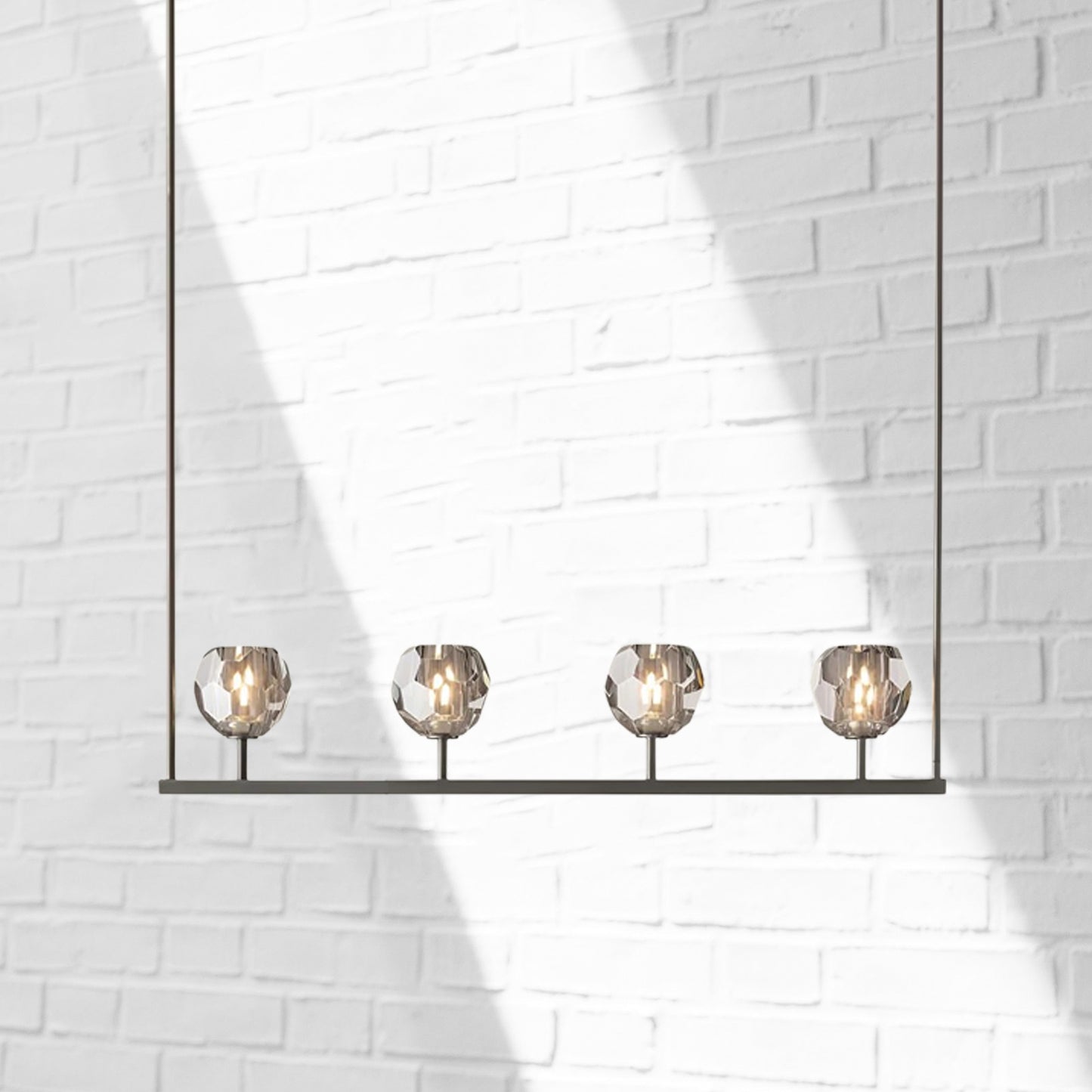 Crystal Glass Linear Chandelier