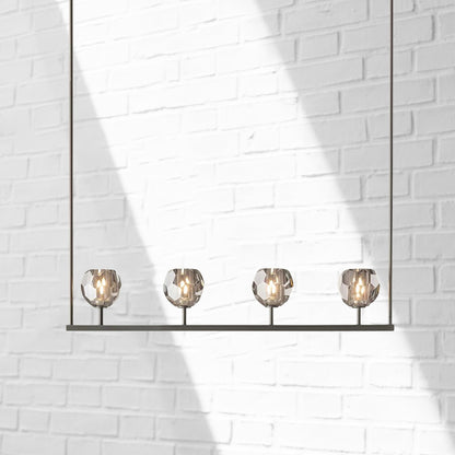 Crystal Glass Linear Chandelier