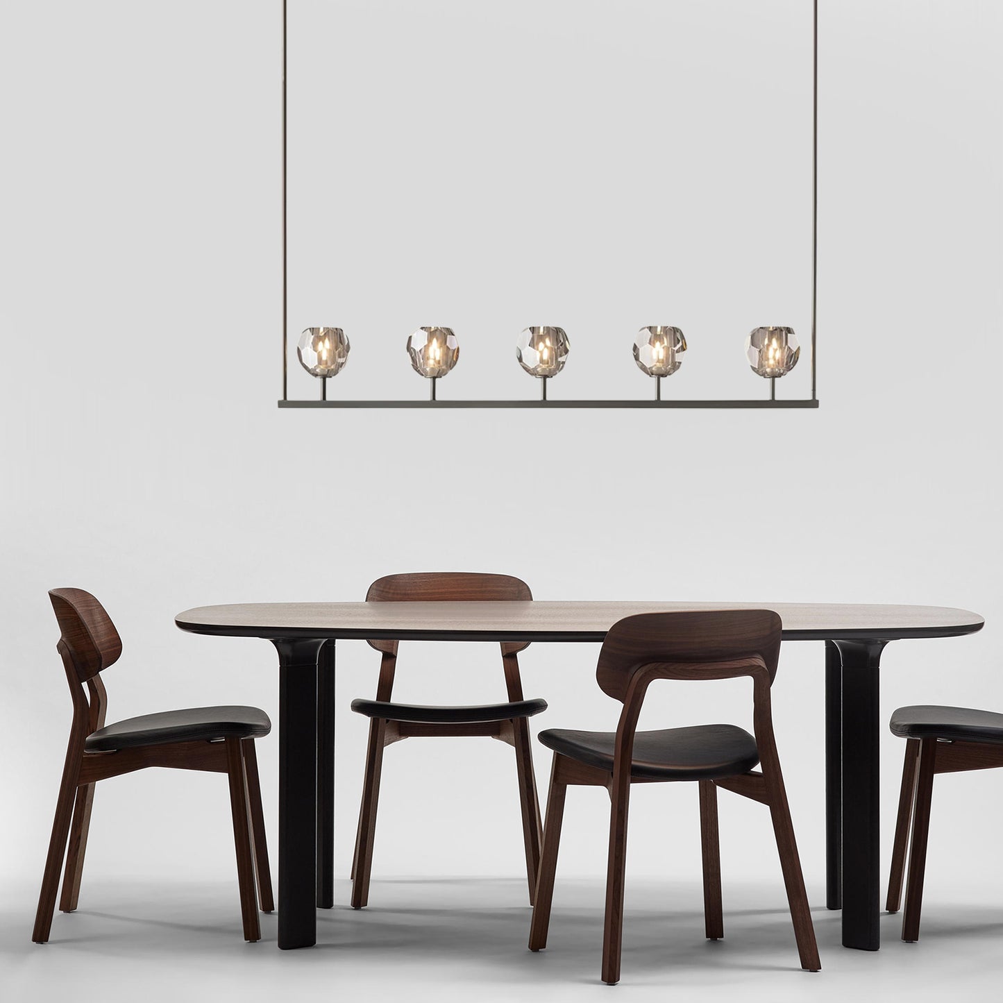 Crystal Glass Linear Chandelier