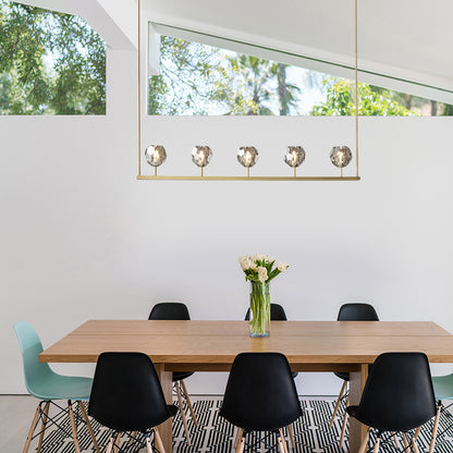 Crystal Glass Linear Chandelier