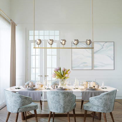 Crystal Glass Linear Chandelier