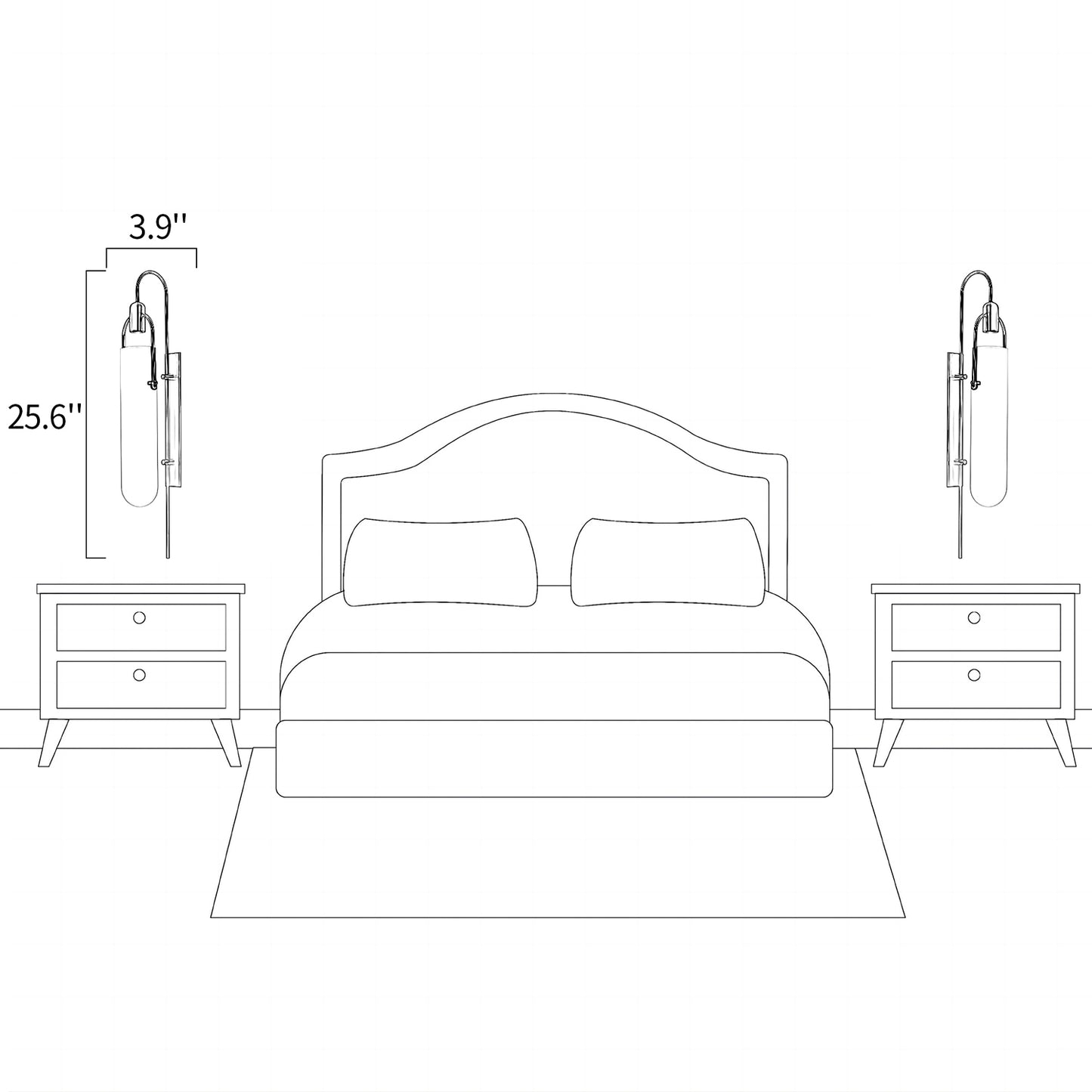 Curved Glass Wall Lamp