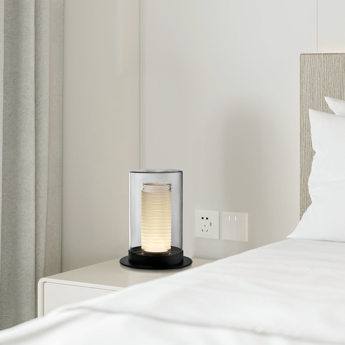 Cylinder Glass Table Lamp