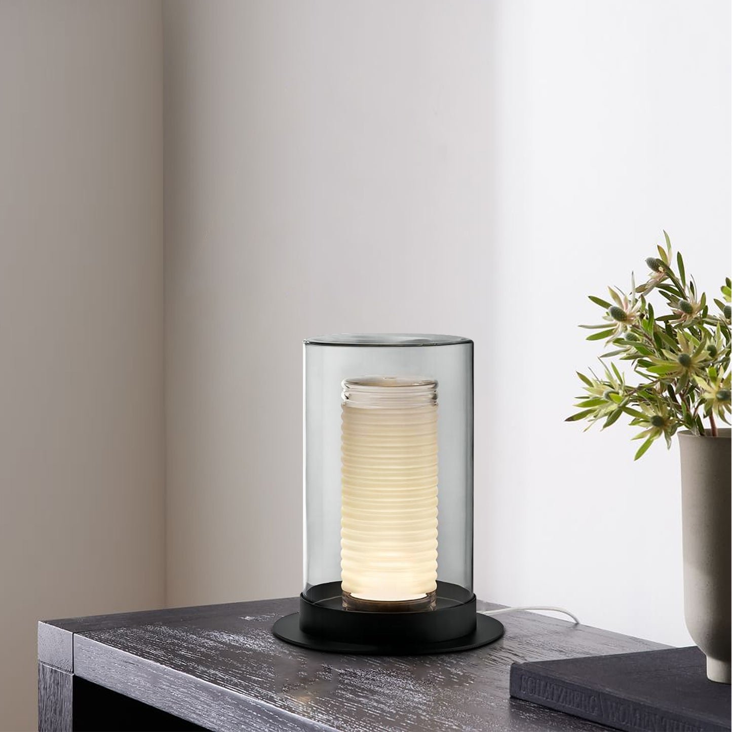 Cylinder Glass Table Lamp