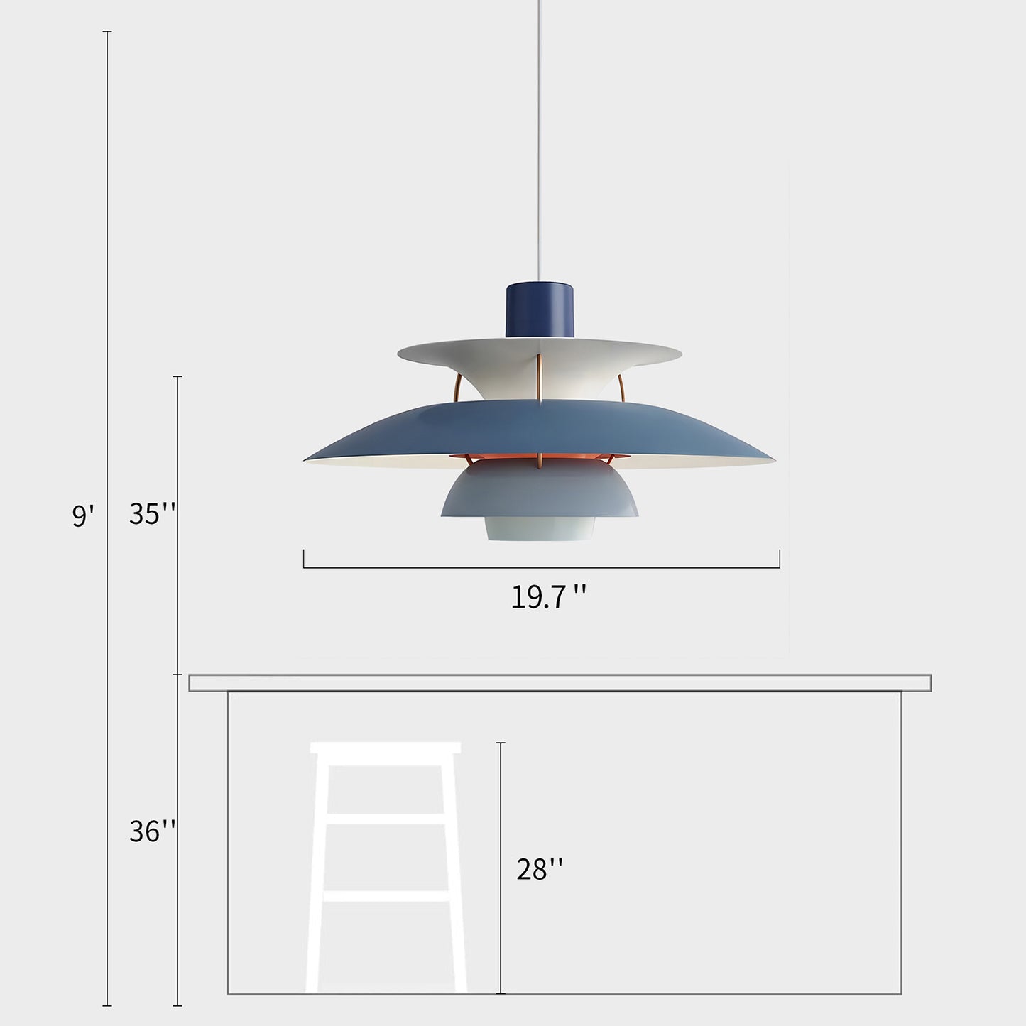 Danish Arc Pendant Lamp