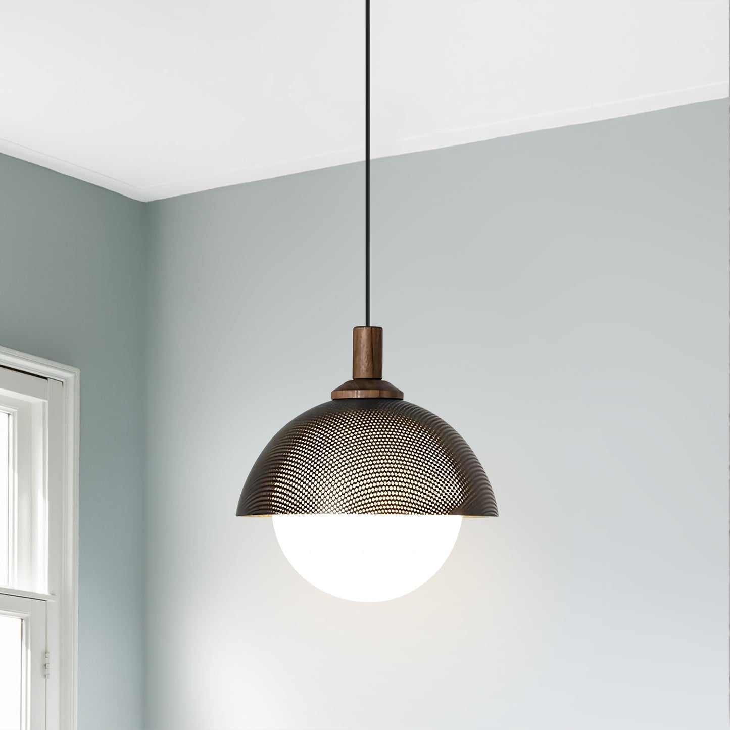 Dome Perforated Pendant Light