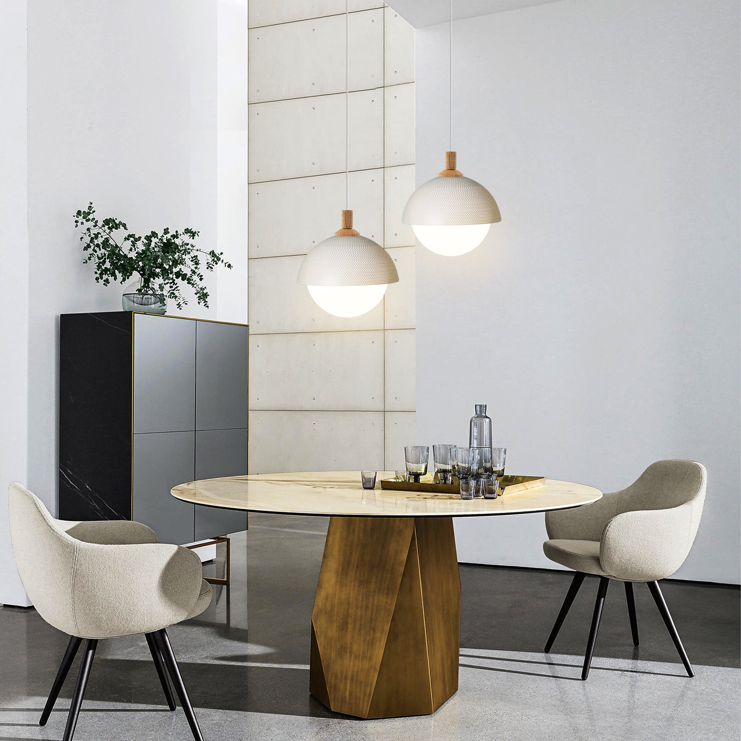 Dome Perforated Pendant Light
