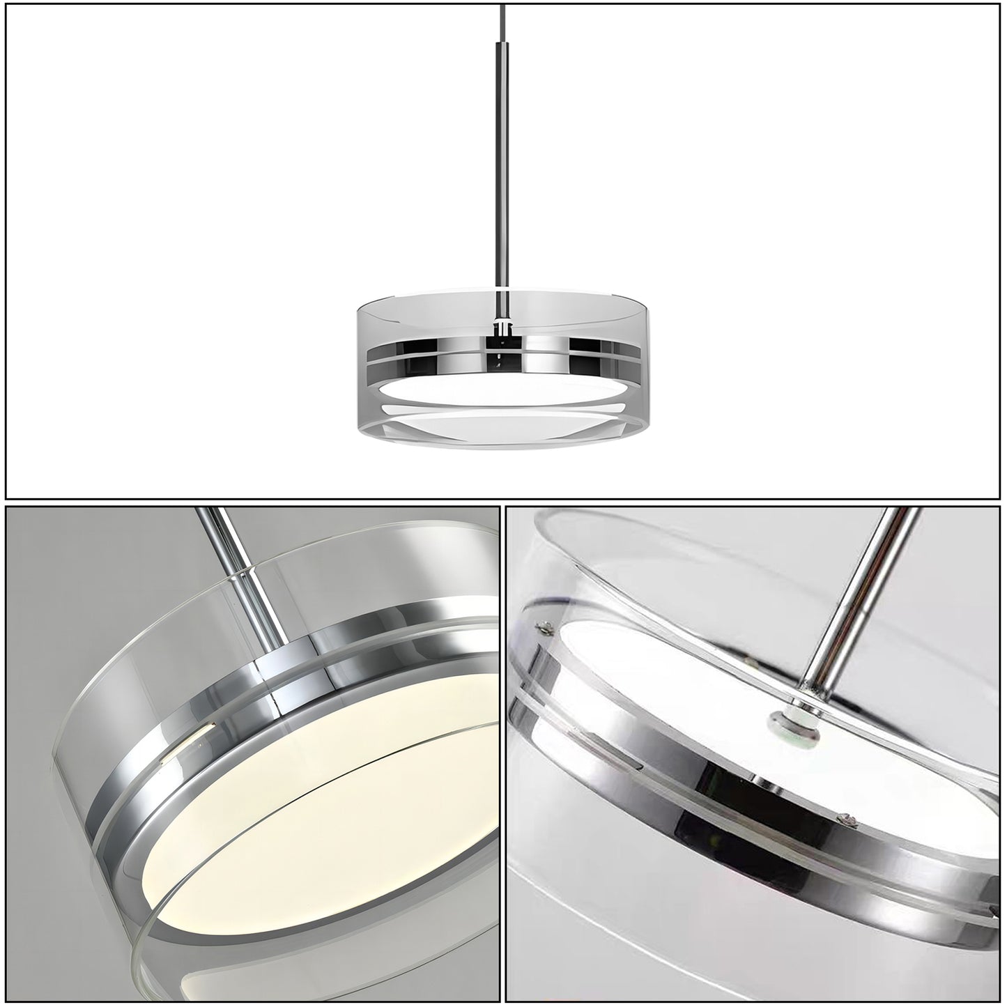 Drum-Shaped Pendant Light