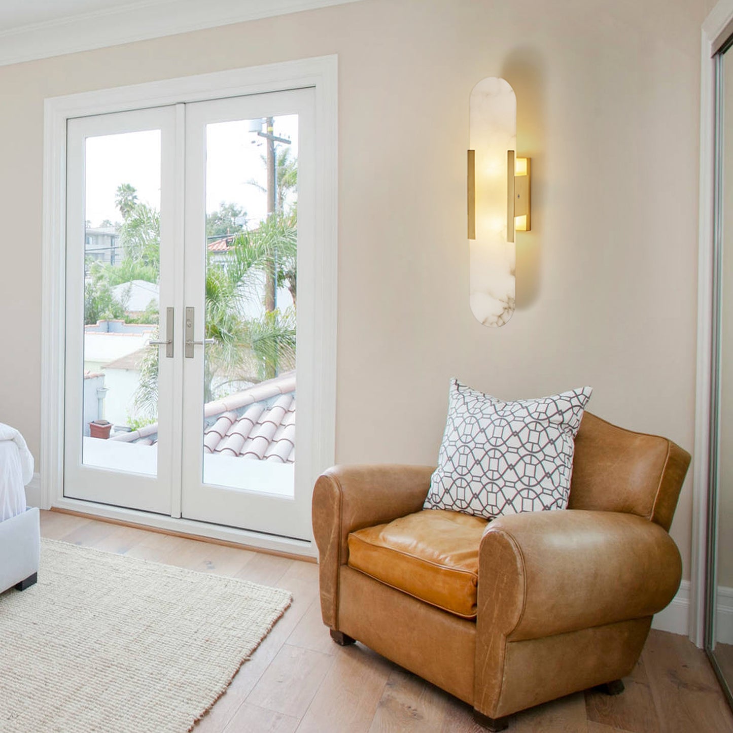 Elongated Alabaster Sconce