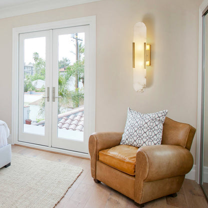 Elongated Alabaster Sconce