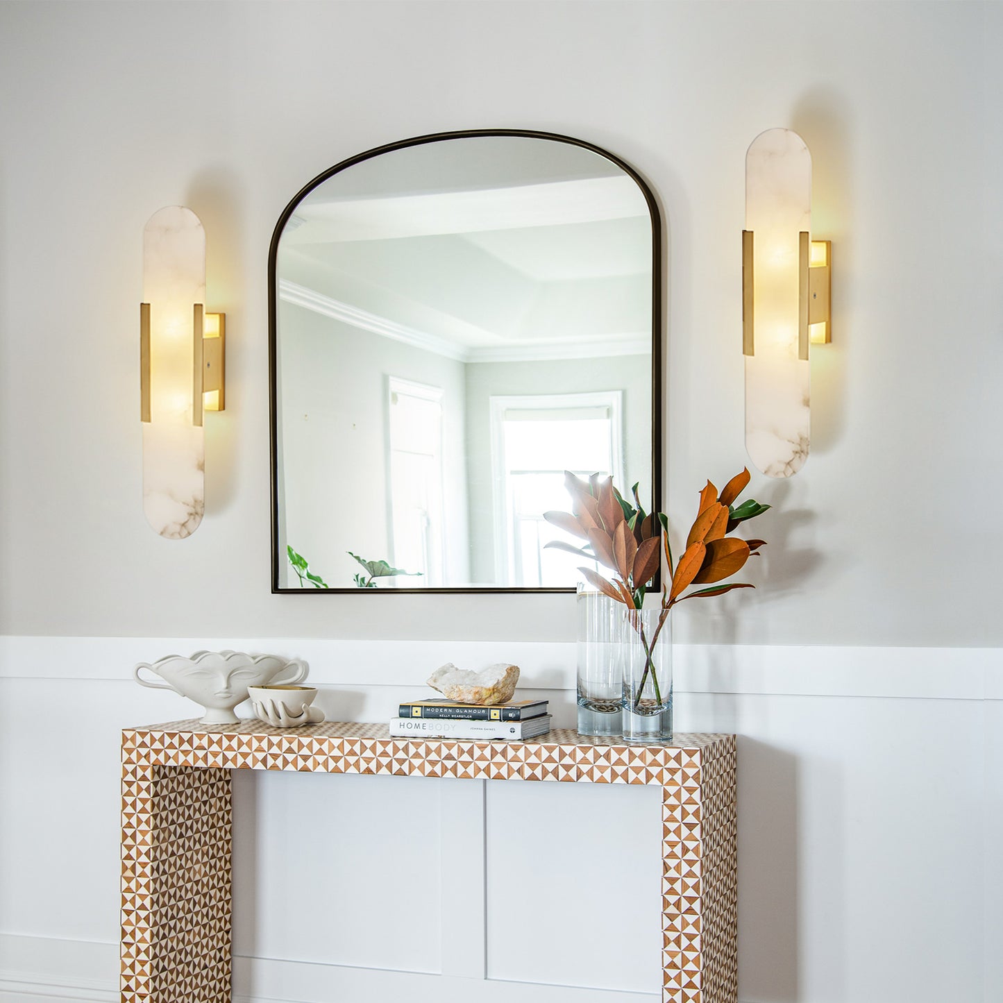 Elongated Alabaster Sconce