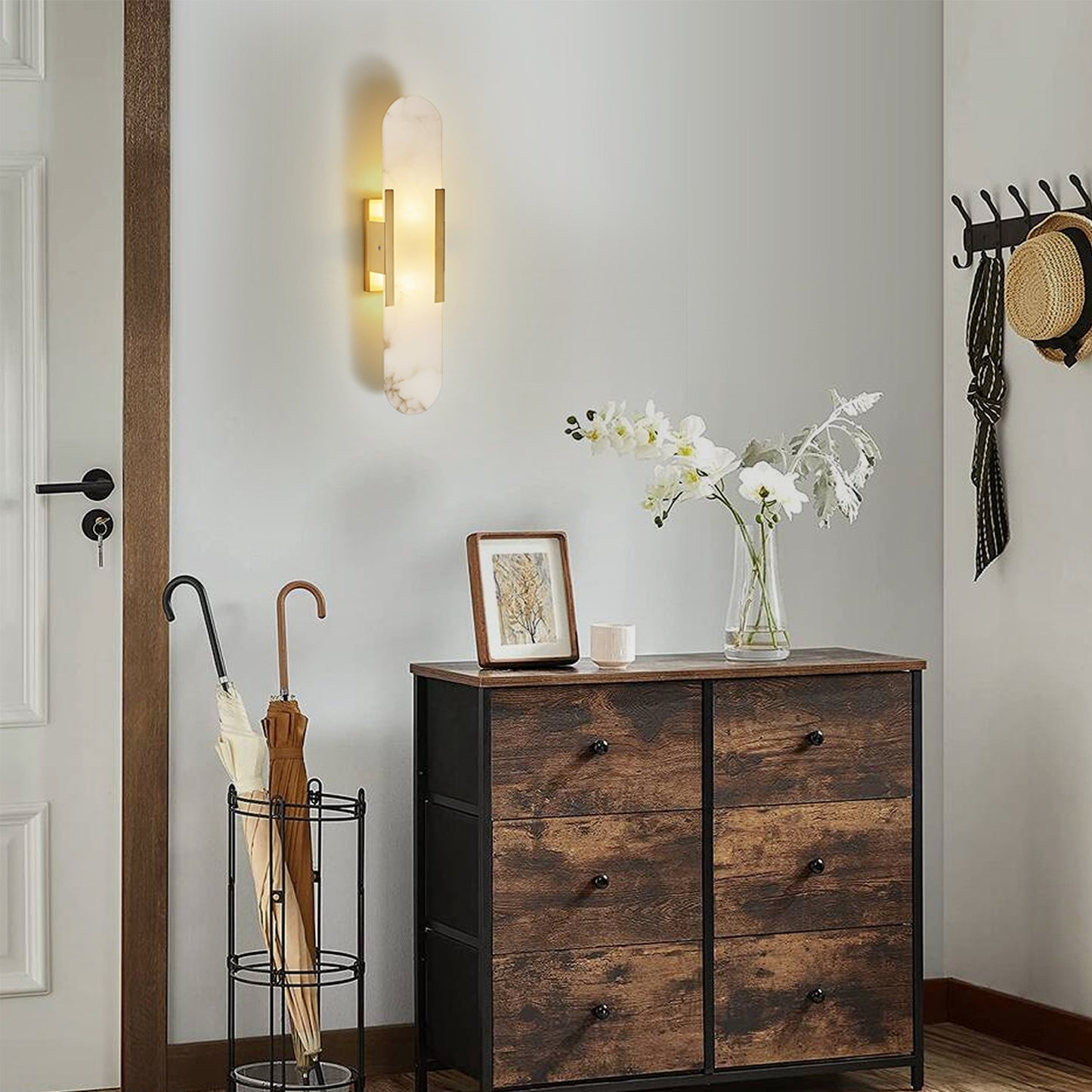 Elongated Alabaster Sconce