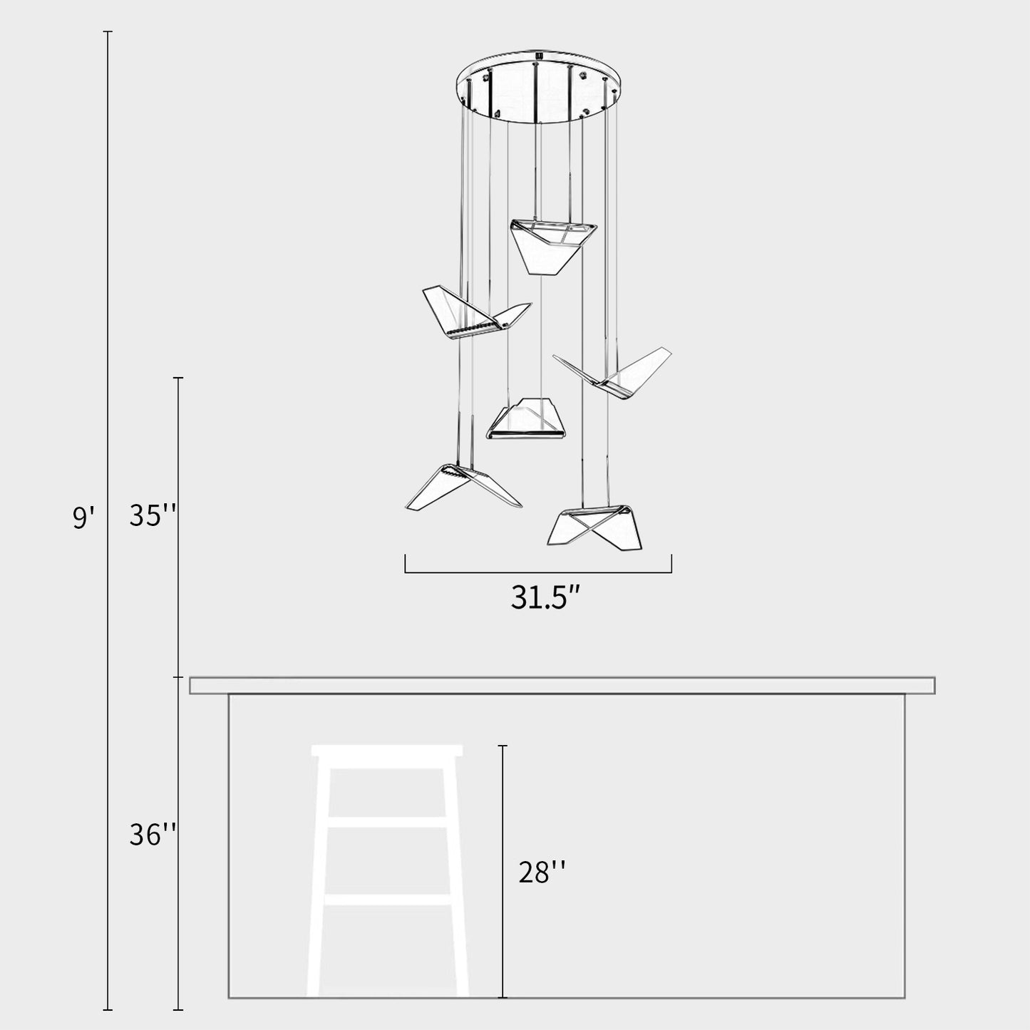 FLY Origami Pendant Lamp