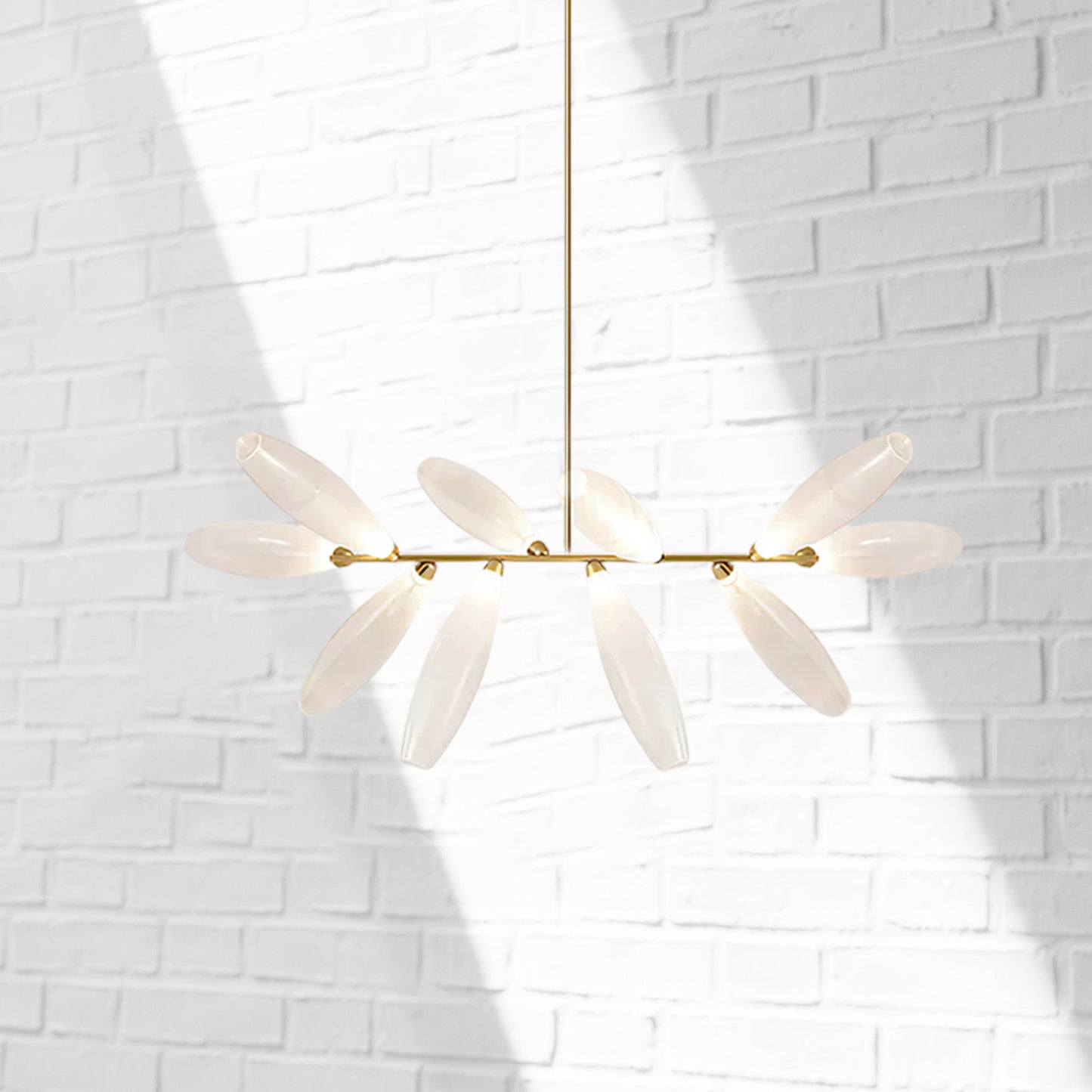 Frosted Grain Glass Chandelier