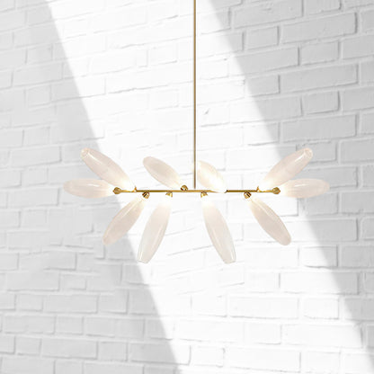 Frosted Grain Glass Chandelier