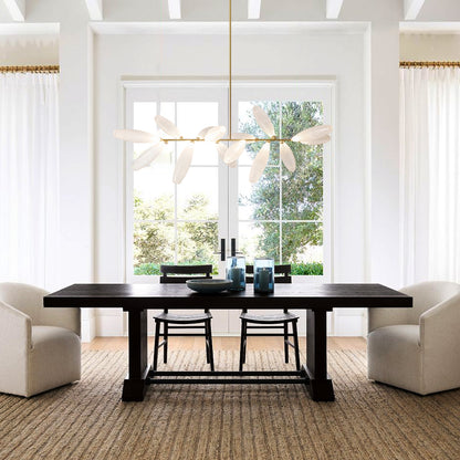 Frosted Grain Glass Chandelier