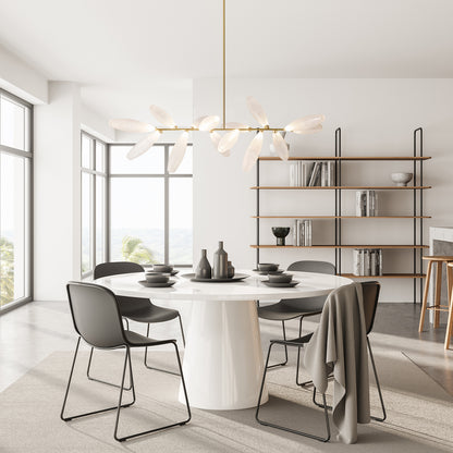 Frosted Grain Glass Chandelier