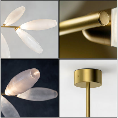 Frosted Grain Glass Chandelier