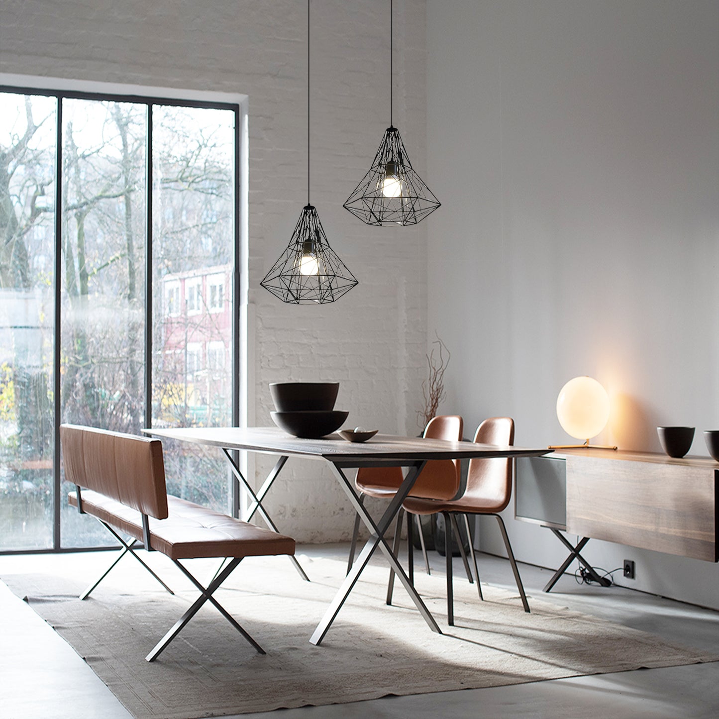 Geometric Hollow Pendant