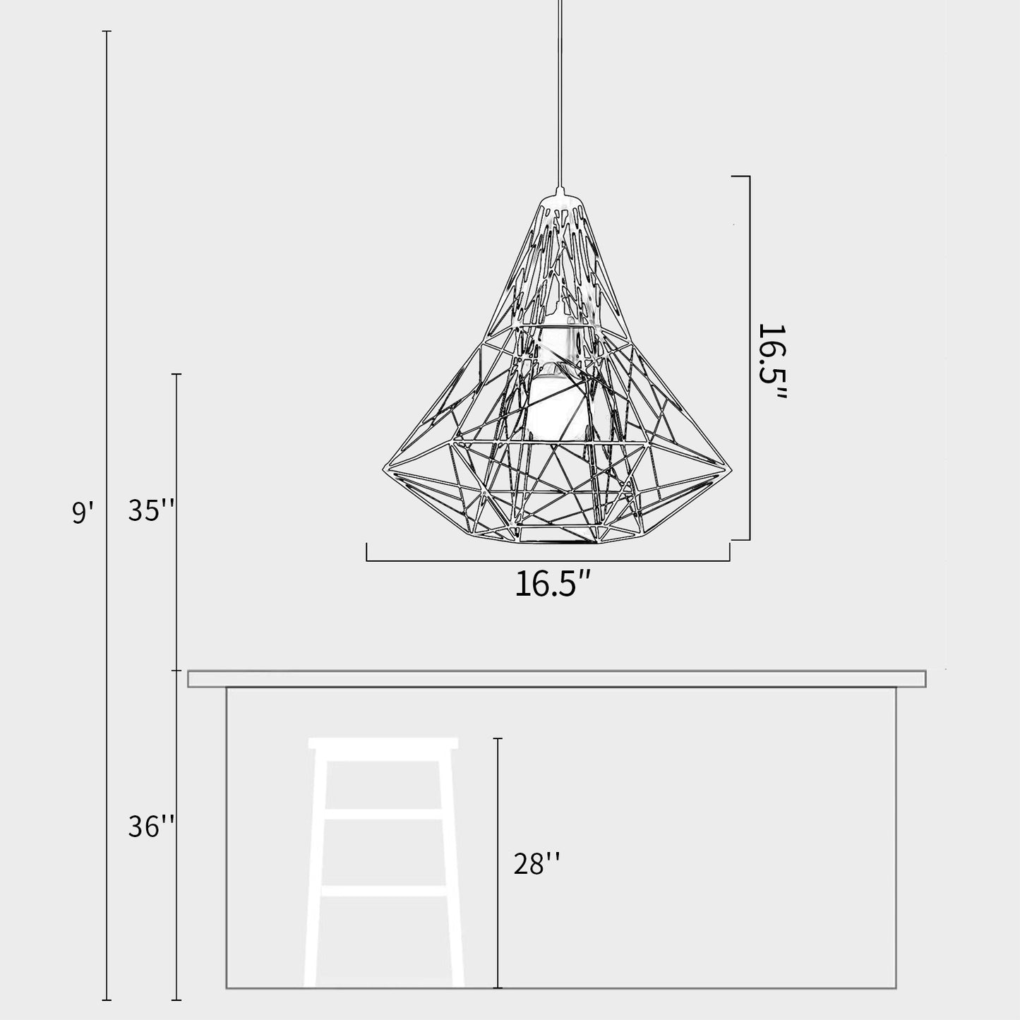 Geometric Hollow Pendant