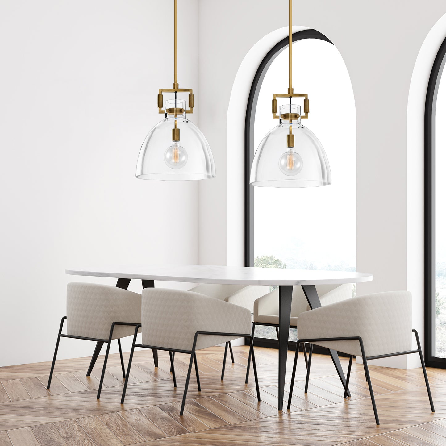 Glass Cloche Pendant Light