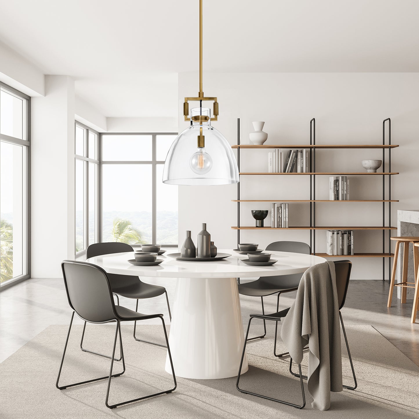 Glass Cloche Pendant Light