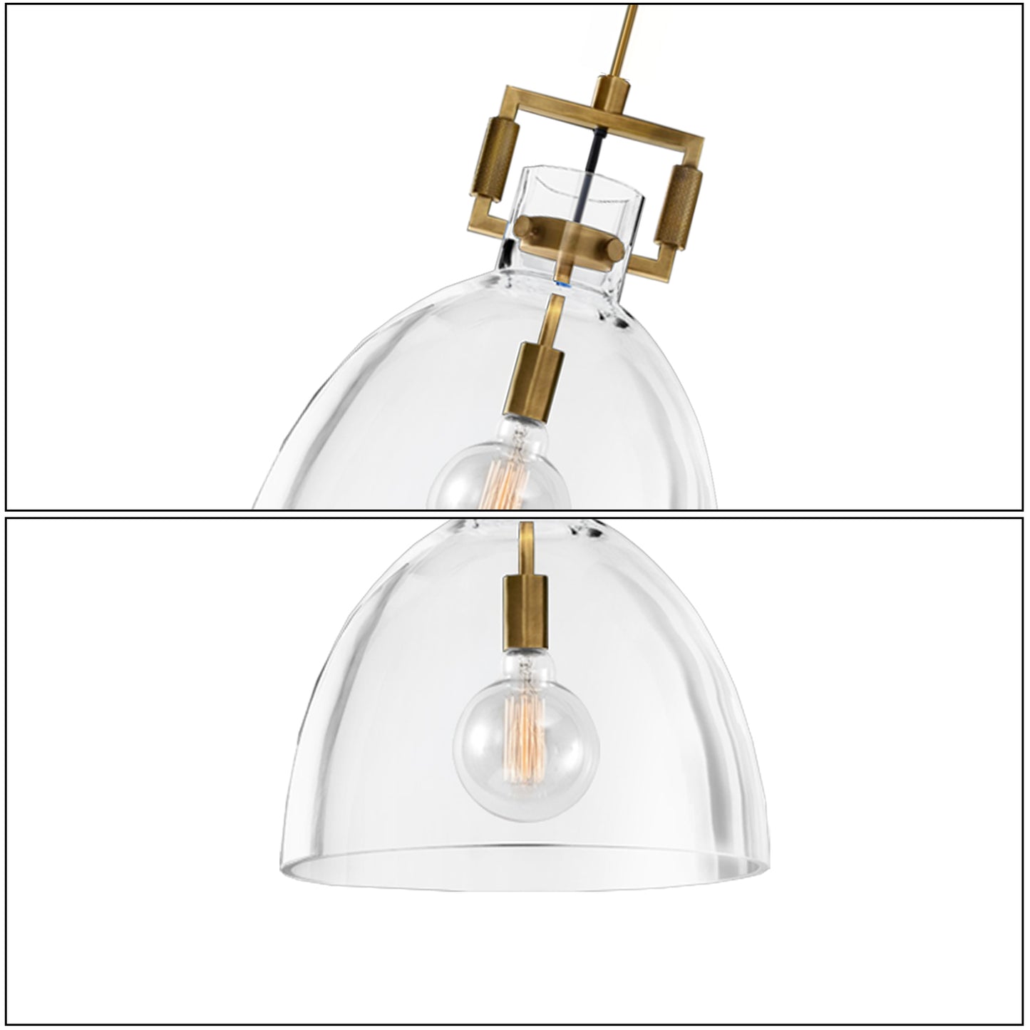 Glass Cloche Pendant Light
