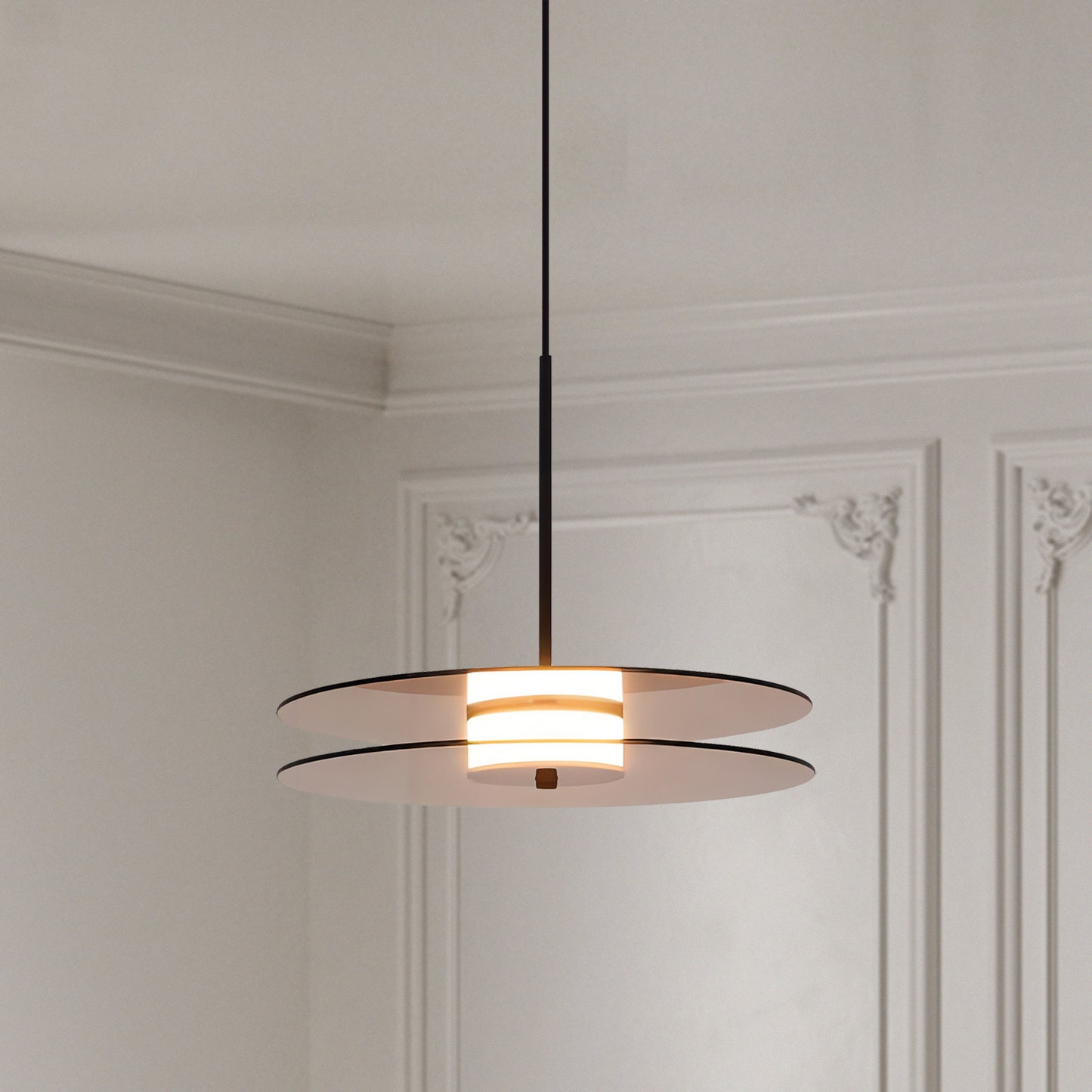 Glass Disc Pendant Light