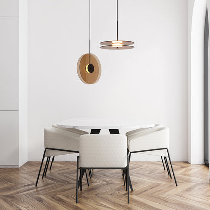 Glass Disc Pendant Light